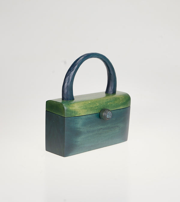 樹の鞄 　peacock green & shell