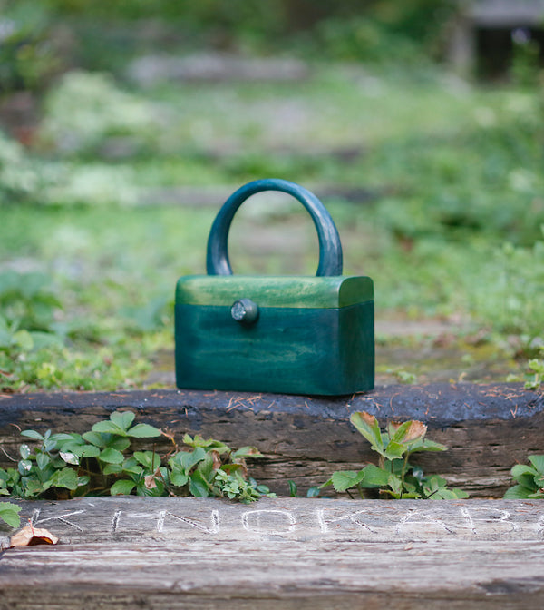 樹の鞄 　peacock green & shell
