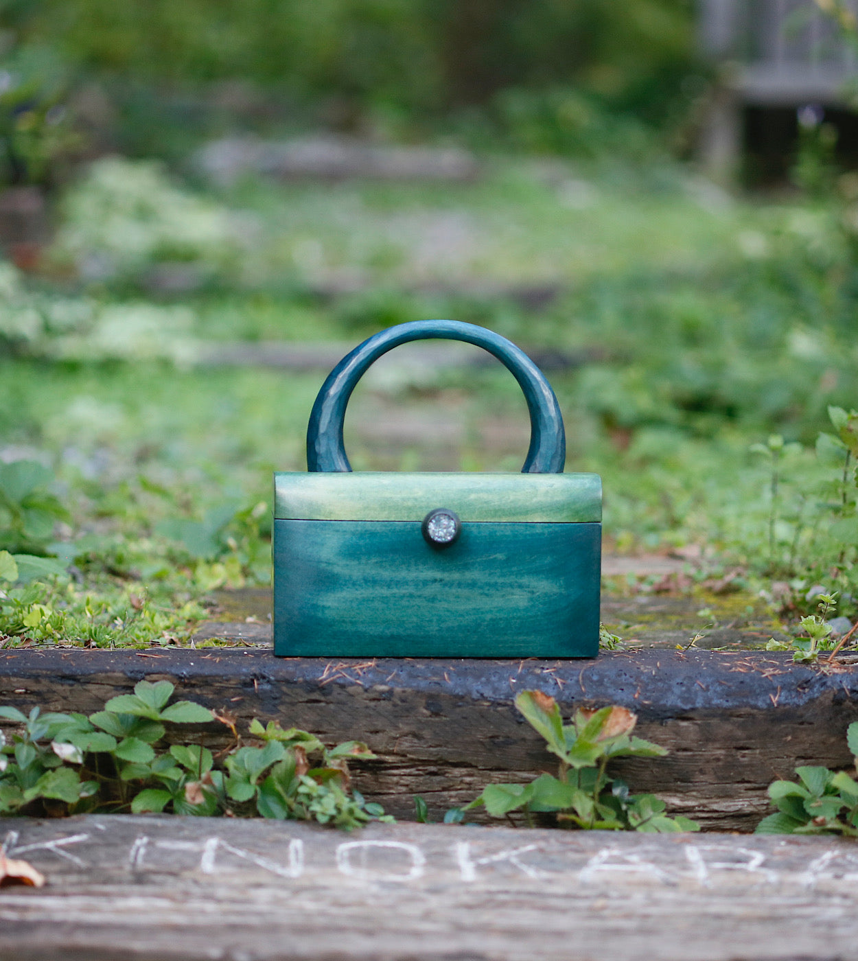 樹の鞄 　peacock green & shell