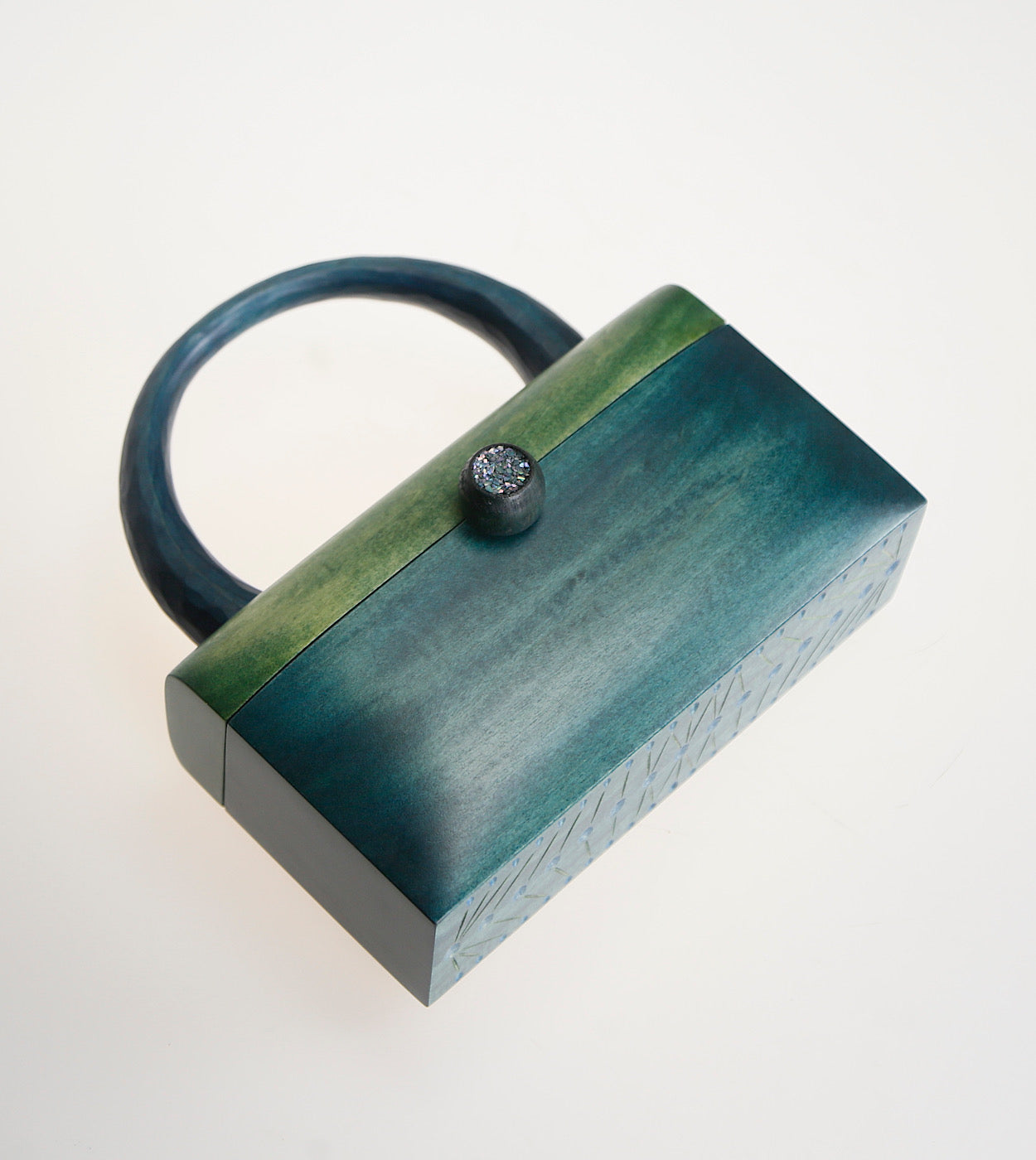 樹の鞄 　peacock green & shell